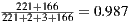 --221+166- 221+2+3+166 = 0.987  