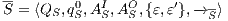 -- S = ⟨QS,q0S,AIS,AOS,{ε,ε′},-→S-⟩ 
