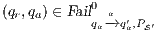            0 (qr,qa) ∈ Failqa- a→q′,PS′                a 
