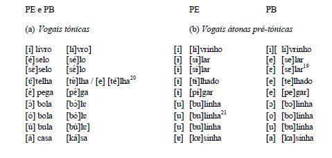 VOGAIS - Classificação em grupos